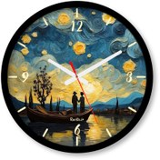 تصویر ساعت دیواری بزرگ راویتا طرح ون گوک کد ۳۵۷۰ 