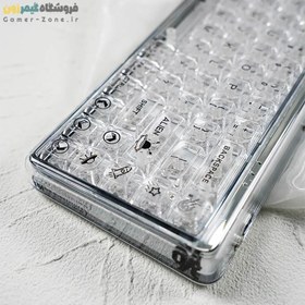 تصویر مجموعه کامل کیکپ تمام شفاف طرح Space کیبورد مکانیکال Space Fully Transparent MDA Keycaps Full Set 