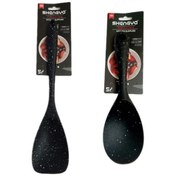 تصویر سرویس کفگیر و ملاقه ۲ پارچه شنگیا مدل سیلیکونی کهکشانی New 66 