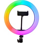 تصویر رینگ لایت 14 اینچی مدل MJ36 RGB MJ36 RGB Live Stream Holder Ring Light