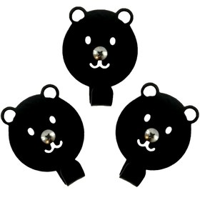 تصویر آویز لباس مدل خرسی مجموعه 3 عددی 
