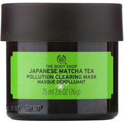 تصویر ماسک صورت پاک کننده آلودگی صورت چای سبز حجم 75 میل بادی شاپ Body Shop Maca Green Tea Pollution Facial Cleansing Mask 75 ml