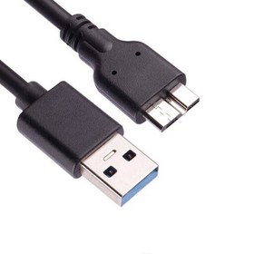 تصویر کابل هارد . USB3. رنگ مشکی. 30 سانتی متر 