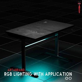 تصویر میز گیمینگ Gaming Desk TITAN RGB Black Gaming Desk TITAN RGb Black