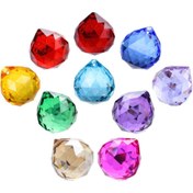 تصویر کریستال لوستر مدل گوی رنگی 30 بسته 10 عددی*841 