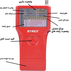 تصویر تستر چند منظوره کابل شبکه و تلفن سایرکس مدل SX-T1300M 