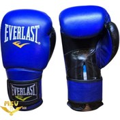 تصویر دستکش بوکس آتل دار چرم طرح EVERLAST اورلست 12 اونس 