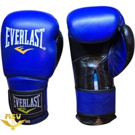 تصویر دستکش بوکس آتل دار چرم طرح EVERLAST اورلست 12 اونس 