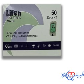 تصویر نوار تست قند خون لیفن lifen مدل TD-4116 بسته 50 عددی lifen test strip