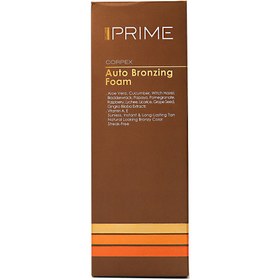 تصویر فوم برنز کننده پرایم مدل Corpex Auto Bronzing Foam حجم ۱۵۰ میلی لیتر Prime Corpex Auto Bronzing