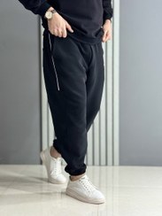 تصویر شلوار جاگر مشکی گرم بالا ضخیم ( قد 100 سانت ) 