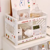 تصویر قفسه نظم دهنده رومیزی | قفسه نظم دهنده دو طبقه 