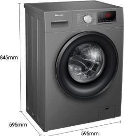 تصویر ماشین لباسشویی هایسنس 8 کیلویی WFPV8012EMT HISENSE 8 KG WASHING MACHINE MODEL WFPV8012EMT