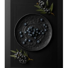 تصویر بشقاب ملامین مشکی لرد مدل 0218426 