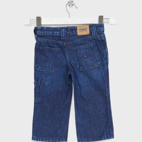 تصویر شلوار جین کارگو گشاد بچگانه برند Tommy Hilfiger Kids Wide Leg Cargo Jeans