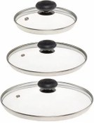 تصویر درب قابلمه و تابه سایز ۱۸ بدون دکمه 