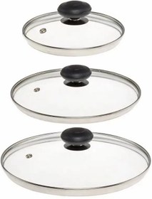 تصویر درب قابلمه و تابه سایز ۲۲ بدون دکمه 