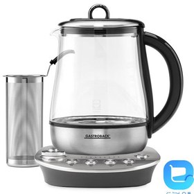 تصویر چای ساز آروما مدل 42434 ظرفیت ۱.۵ لیتر با کتری شیشه‌ای 