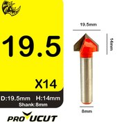 تصویر تیغه ویبیت 90 درجه قطر 19/5 میلیمتر دنباله 8 میلیمتر برند NJ 
