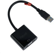 تصویر مبدل USB 3.0 به VGA رویال - مشکی 