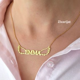 تصویر گردنبند اسم بال فرشته قابل ساخت با اسم مدنظرتون Name necklace