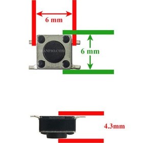 تصویر دکمه لپ تاپ SMD 6x6x4.3mm 