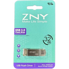 تصویر فلش USB-C مدل ZNY – 32GB Type-C and USB 3.0 130MB/s 