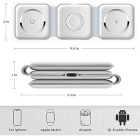 تصویر Wireless Charger 3 in 1 Charging Station for Apple15W Wireless Charger 3 in 1 Charging Station for Apple15W