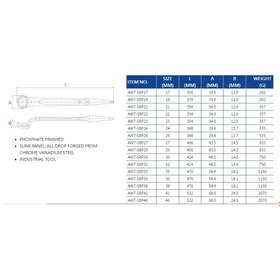 تصویر آچار یکسر رینگی 23 میلیمتر دم موشی لیکوتا مدل AWT-SBP23 