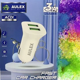 تصویر شارژر فندکی دو پورت AULEX مدل AC01 