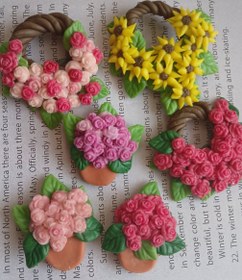 تصویر مگنت خمیری ۱ - حلقه گل زرد 