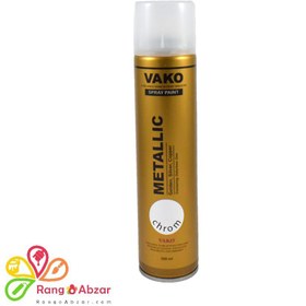 تصویر اسپری رنگ استیل متالیک واکو حجم 300ml vako metallic steel spray paint volume 300mlv