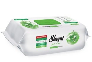 تصویر دستمال مرطوب همه کاره اسلیپی با رایحه درخت کاج بسته 100 عددی 