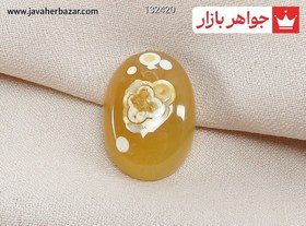 تصویر نگین عقیق زرد باباقوری کد 132420 