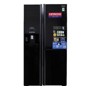 تصویر یخچال ساید بای ساید هیتاچی RM700AGP نقره ای Hitachi side by side refrigerator RM700AGP