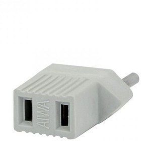 تصویر تبدیل برق 2 به 2 2 Pin AC Travel Power Adapter Plug C