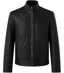 تصویر کاپشن چرم طبیعی مردانه آکو Ako