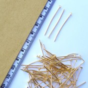 تصویر میخ اتصال طلایی ته صاف کد 19 