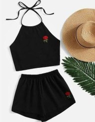 تصویر تاپ شرت گلدار 