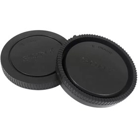 تصویر درب پشت لنز و بدنه سونی Sony Rear Lens cap + Camera Body Cap 