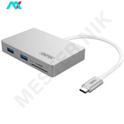 تصویر هاب TYPE-C دو پورت به همراه رم ریدر یونیتک مدل Y-9319 