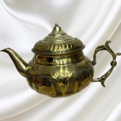 تصویر قوری برنجی قلم کاری طرح هخامنشیان 2 لیتری brass kettle