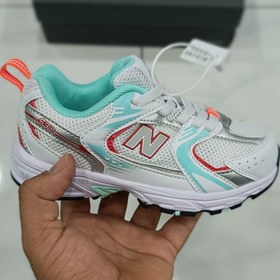 تصویر کتونی بچه گانه نیوبالانس ۵۳۰ سبزآبی New Balance 530 