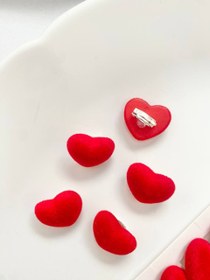 تصویر گیره قفلی قلبی مخملی کارت ده عددی کد ۲۷۴۰ 