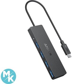 تصویر هاب انکر Anker USB C Hub 4 Ports USB 3.0 with 5Gbps Data Transfer مدل A8309 Anker 4-Port Ultra Slim USB 3.0 Data Hub A8309