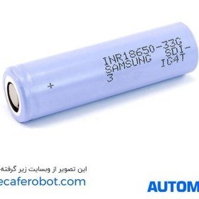 تصویر باتری لیتیوم یون 18650 شارژی 3.7 ولت 3300mAh برند Samsung 