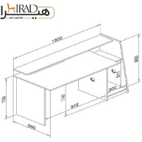 تصویر میز کامپیوتر هیراد مدل R108 