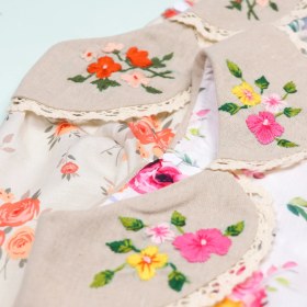 تصویر پیراهن دخترانه لینن نانو مدل بهار گلدوزی کار دست 