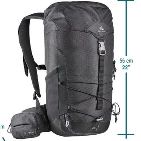 تصویر کوله پشتی کوهنوردی کچوا 20 لیتری Quechua Backpack - 20L - Dark Gray - MH100 