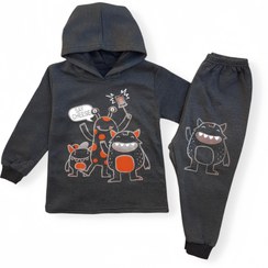 تصویر ست هودی شلوار دورس داخل پنبه ای پسرانه (1 تا 2 سال) 